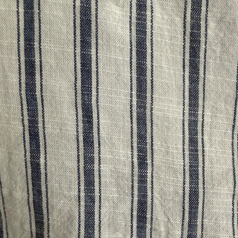 Style & Co Blue White Striped Button Down Shirt 100% Cotton Chic Preppy - Picture 3 of 5